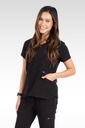 Bali Women's Top - Sporty V-Neck Raglan with 6 Pockets (14020) in Black with Right view