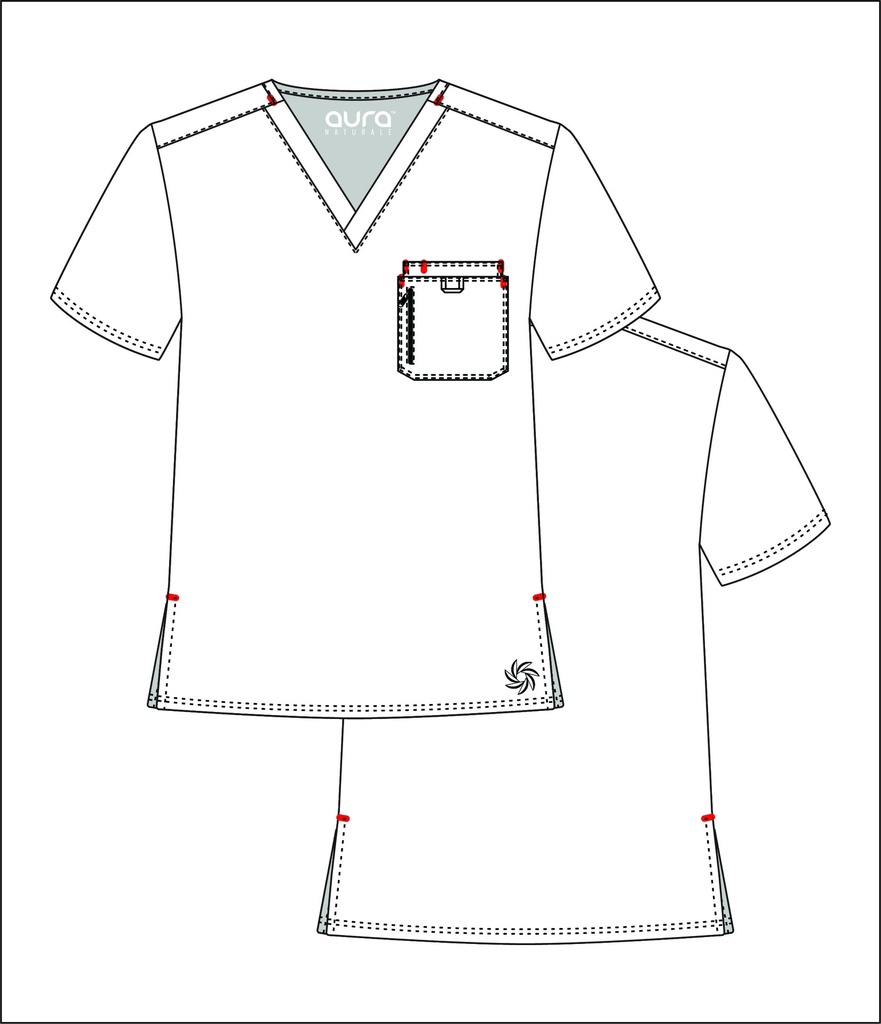 Caspian Men's Top Classic V-Neck with 4 Pockets