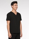 Caspian Men's Top Classic V-Neck with 4 Pockets (95001) in Black with Left view