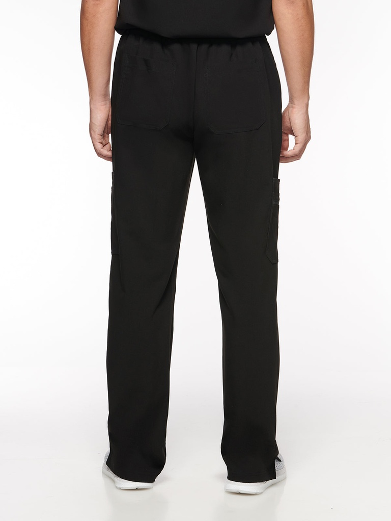 Java Men's Pant French-Fly Pant with 9 Pockets (96001) in Black with Back view