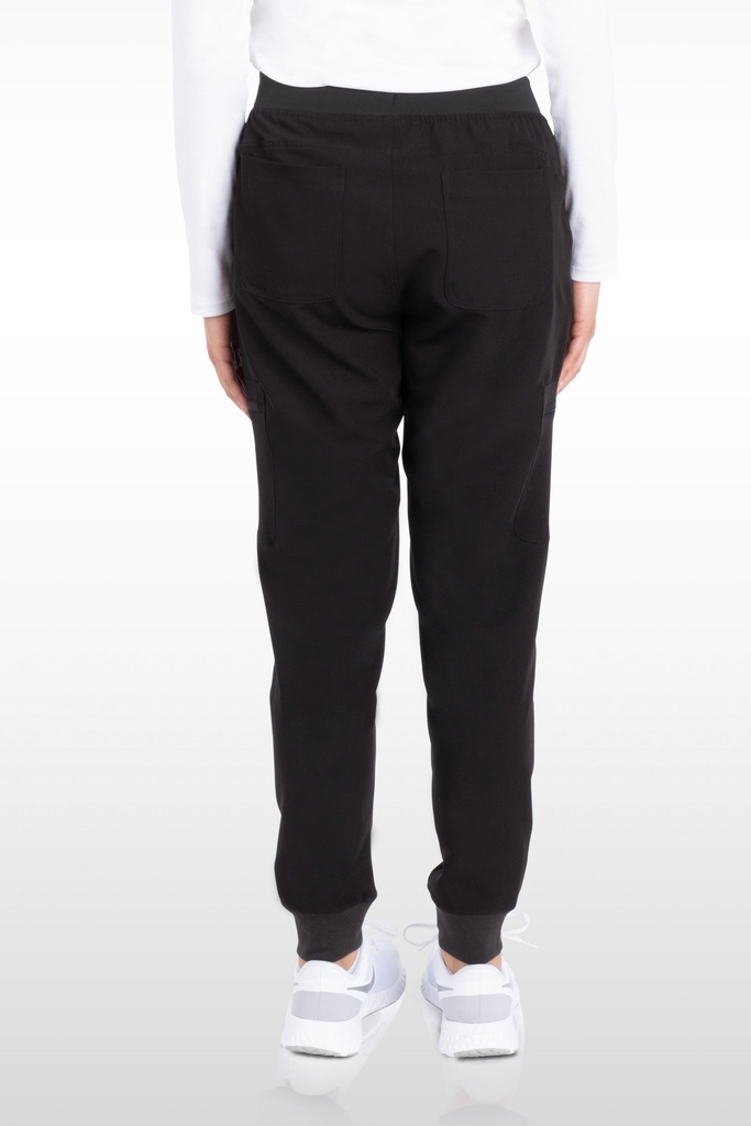 Maya Women's Pant - Yoga Jogger Pant with 6 Pockets - Regular (13040) in Black with Back view