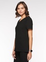 Nile Women's Top Classic V-Neck with 6 Pockets (94001) in Black with Right view