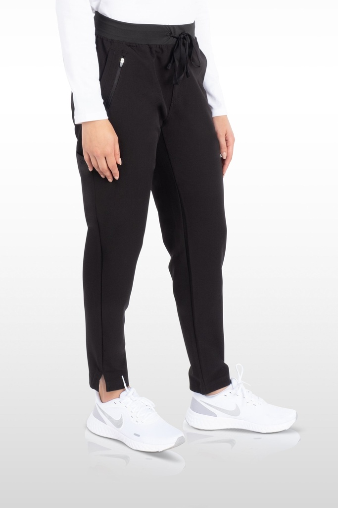 Pearl Women's Pant - Yoga Pant with Welt with 7 Pockets - Petite (13030) in Black with Left view