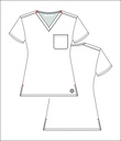 Lena Women's Top - V-Neck "Tuck-In" Top  with 1 Pocket