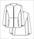 Tana Women's Jacket Round Neck Zipped with 4 Pockets
