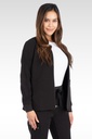 Tana Women's Jacket Round Neck Zipped with 4 Pockets (17050) in Black with Left view
