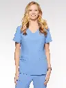 Coral Women's Top Mock Wrap with 6 Pockets (94003)