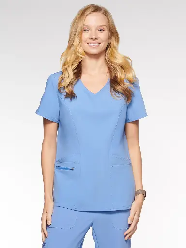 Coral Women's Top Mock Wrap with 6 Pockets (94003)